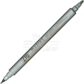 Zig Writer Metallic Colours Çift Uçlu Marker Kalem 102 Silver thumbnail 1