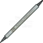 Zig Writer Metallic Colours Çift Uçlu Marker Kalem 127 Black thumbnail 2
