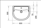 ALİZE LAVABO 50X60cm TURAVİT thumbnail 3