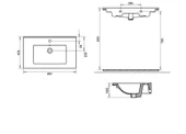 BELLA ETEJERLİ LAVABO 80cm TURAVİT thumbnail 2