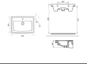 SAFİR ETEJERLİ LAVABO 65cm TURAVİT thumbnail 2