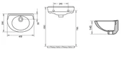 28X45 OVAL LAVABO DELİKLİ TURAVİT thumbnail 2