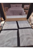 Luxe Çift Kişilik Yatak Örtüsü Seti - Gri Çizgi Model thumbnail 2