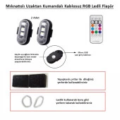 Kumandalı Şarjlı Çift RGB Led Flaşör thumbnail 10