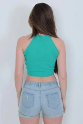 Pamuklu Triko Crop thumbnail 3