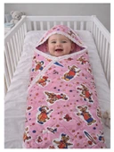 Taç Flanel Bebek Kundağı-Pembe thumbnail 1