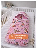 Taç Flanel Bebek Kundağı-Pembe thumbnail 2