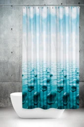 Prado Stone Banyo Perdesi, Duş Perdesi Çift Kanatlı 2X120X200Cm thumbnail 1