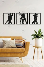 Dans Temalı Ahşap Duvar Dekorasyonu - Salsa Tango thumbnail 1