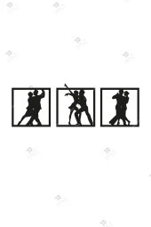 Dans Temalı Ahşap Duvar Dekorasyonu - Salsa Tango thumbnail 2
