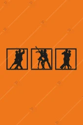 Dans Temalı Ahşap Duvar Dekorasyonu - Salsa Tango thumbnail 3