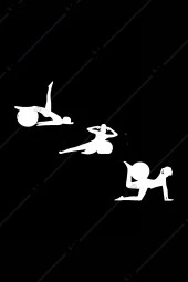 Pilates 3'lü Duvar Dekoru Seti Ahşap Tablo thumbnail 2