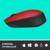 Logıtech M171 Kablosuz Mouse - Kırmızı thumbnail 2