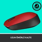 Logıtech M171 Kablosuz Mouse - Kırmızı thumbnail 6
