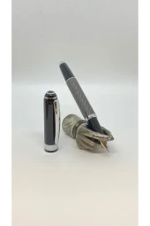 BLACK LEATHER ROLLER KALEM thumbnail 1