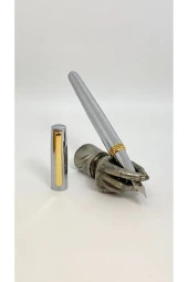 SILVER PRESTIGE DOLMA KALEM GOLD KLIPS thumbnail 1