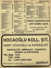 Manisa 1987 Meslek Reklam İlanı Efemera S-11 thumbnail 1