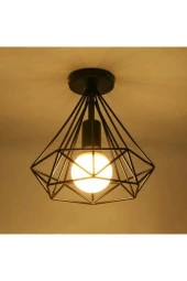 Livora Lighting Prizma Siyah Rustik Tekli Avize thumbnail 2