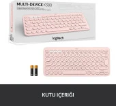 Logitech K380 Pembe Kablosuz Klavye Outlet thumbnail 4