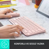 Logitech K380 Pembe Kablosuz Klavye Outlet thumbnail 6