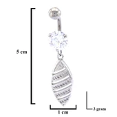316L Çelik Zirkon Taşlı Piercing PRC-132 thumbnail 4
