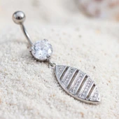 316L Çelik Zirkon Taşlı Piercing PRC-132 thumbnail 1