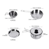 KingCamp BACKPACKER III SILVER YEMEK SET (2 KISI) thumbnail 3