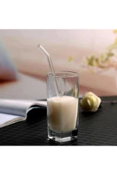 12li Cam Şeffaf Eğimli Pipet 16cm thumbnail 4