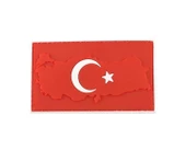 Single Sword Bayrak Plastik Kabartma Haritalı Patch - Peç thumbnail 1