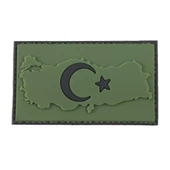 Single Sword Bayrak Plastik Kabartma Haritalı Patch - Peç thumbnail 4