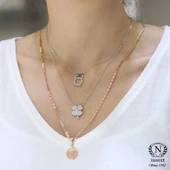 925 Ayar Gümüş Yonca Modeli Kolye thumbnail 3