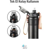 Tkk Çelik Termos 900 Ml T2025  Siyah thumbnail 2