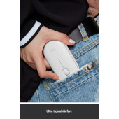 logitech M350 Pebble Sessiz Kablosuz Kompakt Mouse - Beyaz thumbnail 2
