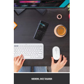 logitech M350 Pebble Sessiz Kablosuz Kompakt Mouse - Beyaz thumbnail 4
