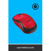 logitech M220 Sessiz Kompakt Kablosuz Mouse Kırmızı thumbnail 2