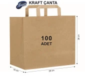 28x28x16 cm. Kraft Çanta 100 Adet thumbnail 1