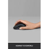 logitech M220 Sessiz Kompakt Kablosuz Mouse - Mavi thumbnail 3