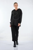 Unique Mode Oversize Kapüşonlu Midi Sweatshirt - Günlük Şıklık thumbnail 3