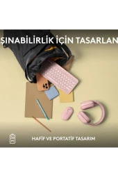 Logitech Pebble Keys 2 K380S 920-011861 Pembe Kablosuz Klavye thumbnail 3