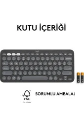 Logitech Pebble Keys 2 K380s 920-011859 Siyah Kablosuz Klavye thumbnail 5
