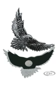 Araba Sticker Krom Kartal Model 2'li thumbnail 2