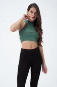 Kadın Kaşkorse Crop Atlet   Yeşil thumbnail 1
