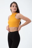 Kadın Kaşkorse Crop Atlet  Sarı thumbnail 4