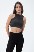 Kadın Kaşkorse Crop Atlet   Antrasit thumbnail 1