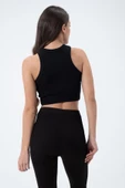 Kadın Kaşkorse Crop Atlet  Siyah thumbnail 5
