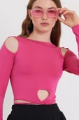 Kadın Allegro Crop  Pembe thumbnail 2