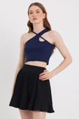 Kadın Askılı Crop Kaşkorse   Lacivert thumbnail 1