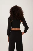 Kadın Oversize Crop  Siyah thumbnail 4