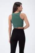Kadın Kaşkorse Crop Atlet   Yeşil thumbnail 4