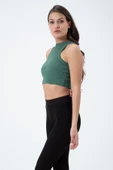Kadın Kaşkorse Crop Atlet   Yeşil thumbnail 3